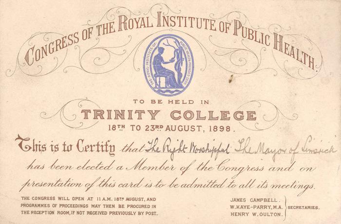 Card, admission