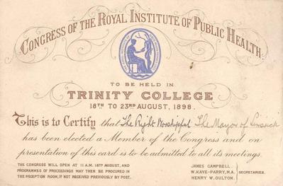 Card, admission