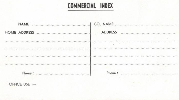 Card, index